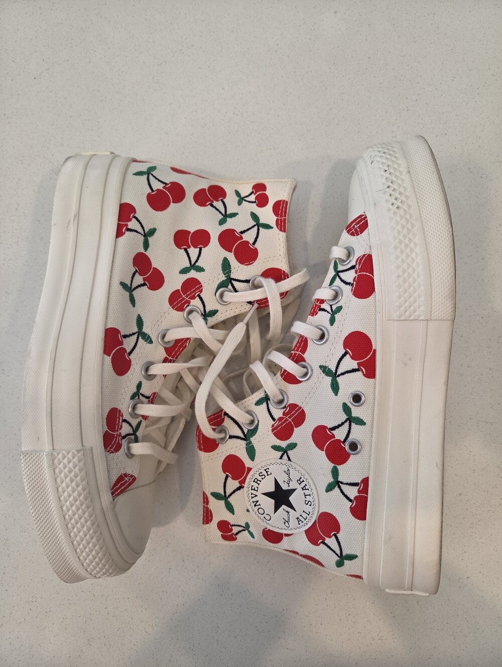 Platform Cherry Converse High Tops